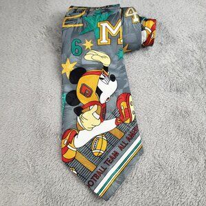 Mickey Unlimited Necktie Men's Disney Mickey Mouse Sports Football All American